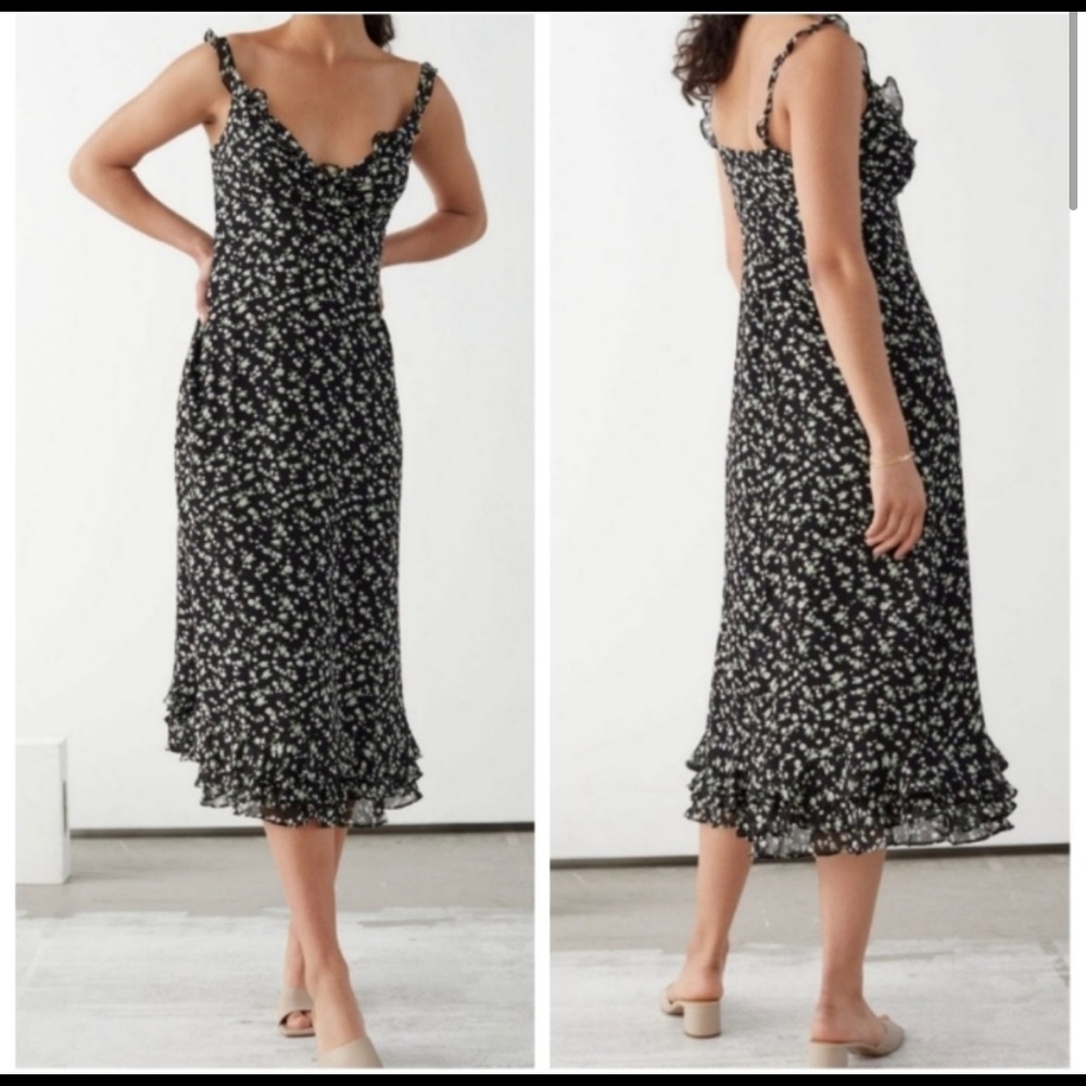 & other stories summer flower midi dress